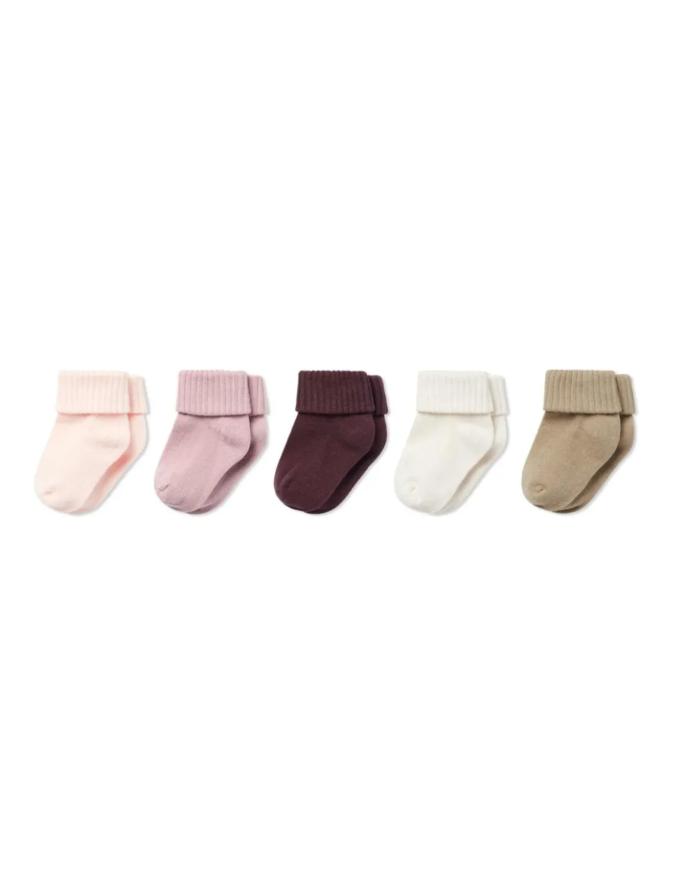 5 Pack Cotton Rich Ribbed Baby Socks (0-2 Yrs)