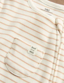 3 Pack Cotton Rich Ribbed Sleepsuits (6½lbs-3 Yrs)