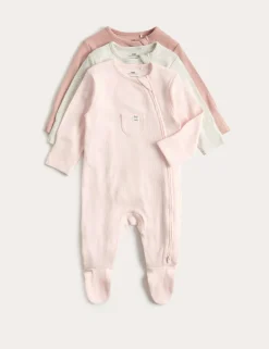 3 Pack Cotton Rich Sleepsuits (6½lbs-3 Yrs)