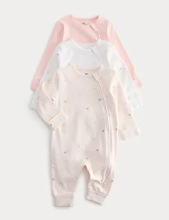 3 Pack Cotton Rich Sleepsuits (7lbs-3 Yrs)