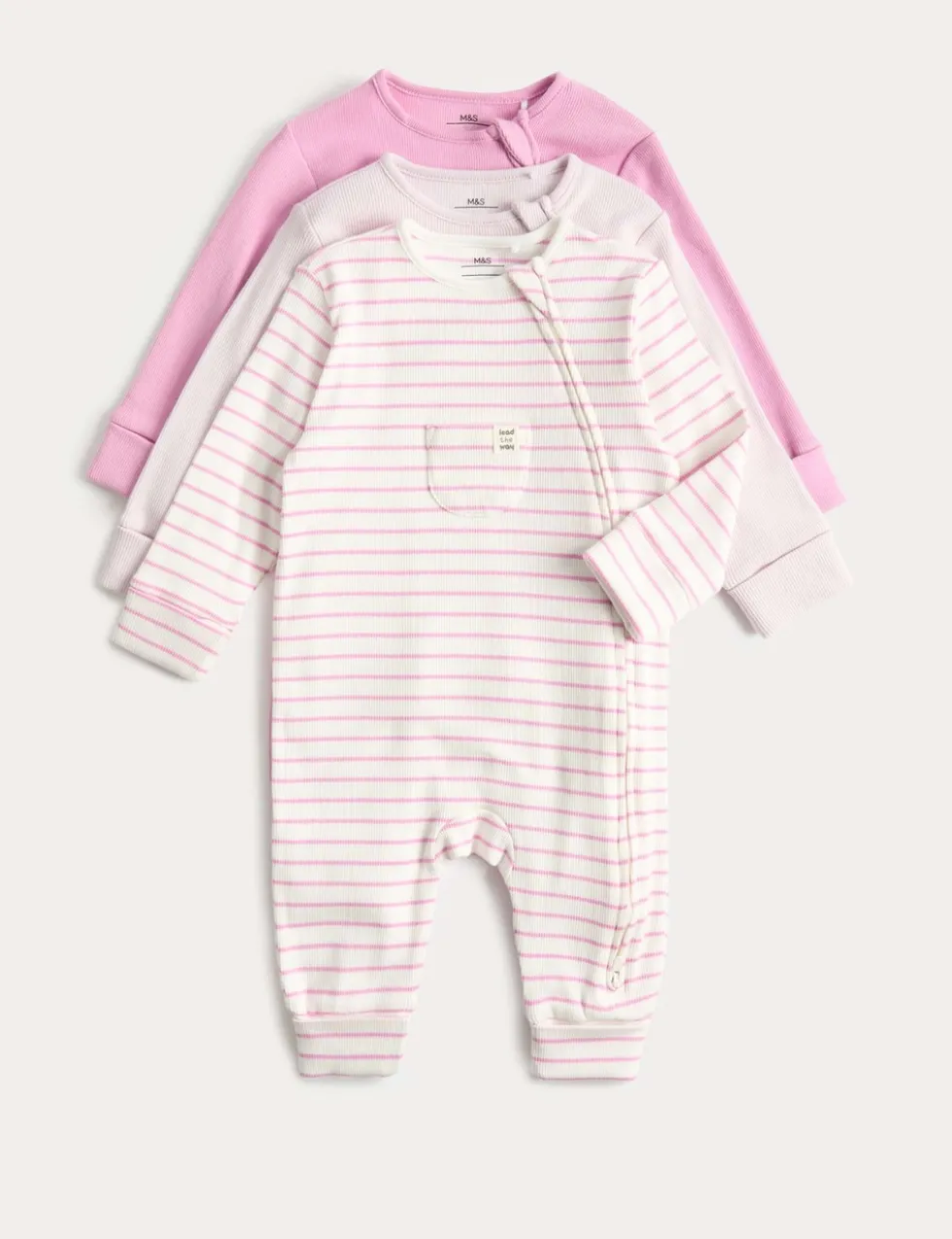 3 Pack Cotton Rich Sleepsuits (6½lbs-3 Yrs)