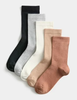 5 Pack Cotton Rich Socks (6 Small - 7 Large)