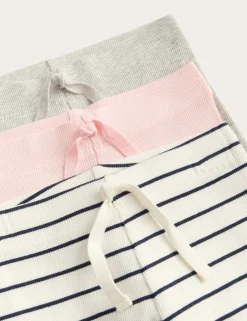 3 Pack Cotton Rich Striped Leggings (2-8 Yrs)