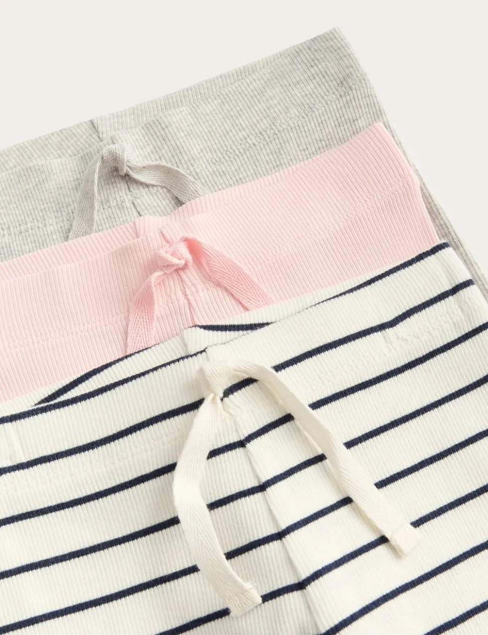 3 Pack Cotton Rich Striped Leggings (2-8 Yrs)