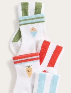 5 Pack Cotton Rich Striped Baby Socks (0-24 Mths)