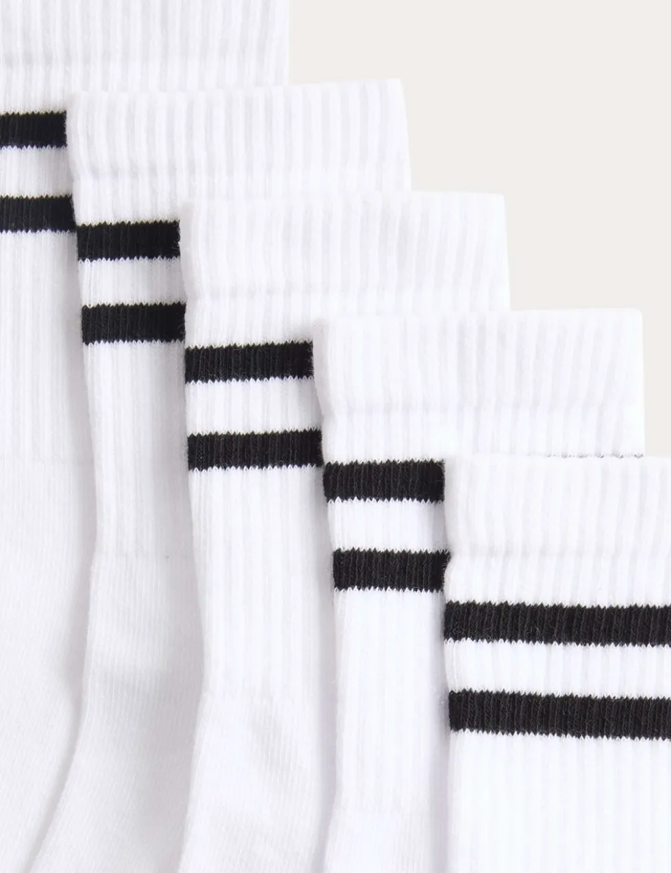 5 Pack Cotton Rich Striped Sports Socks (6 Small-7 Large)