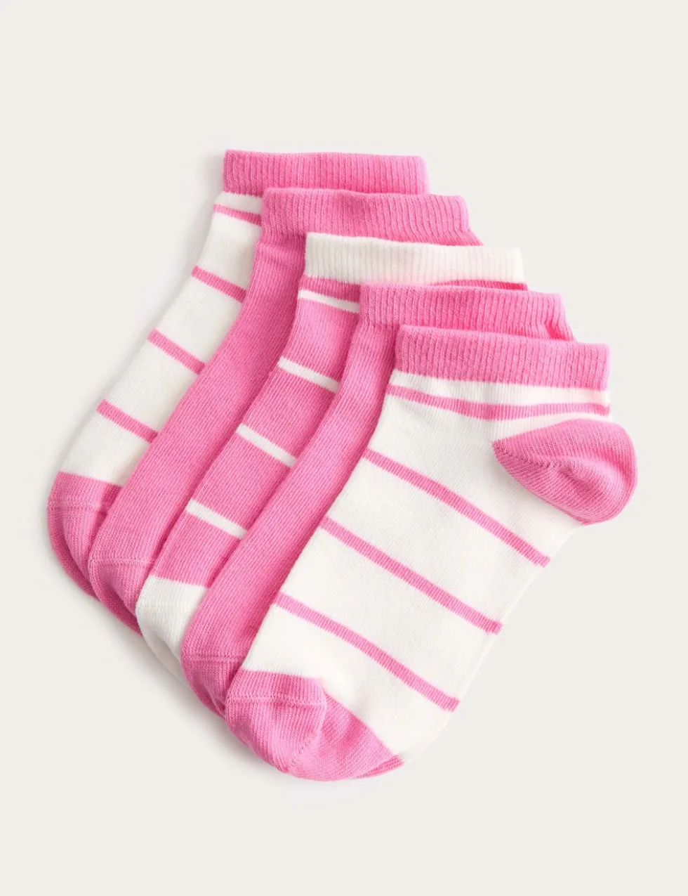 5 Pack Cotton Rich Striped Trainer Liners™ (6 Small - 7 Large)