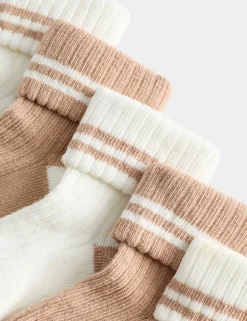 5 Pack Cotton Rich Striped Baby Socks (0-3 Yrs)