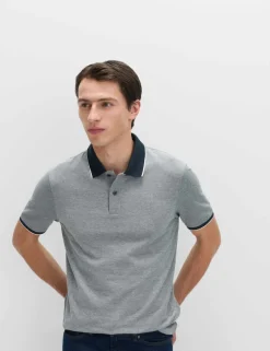 2 Pack Cotton Rich Tipped Polo Shirts