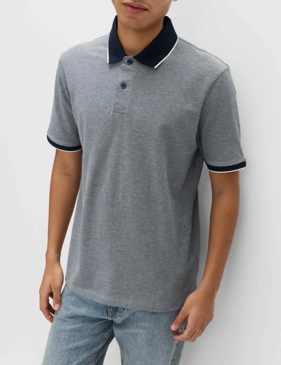 2 Pack Cotton Rich Tipped Polo Shirts