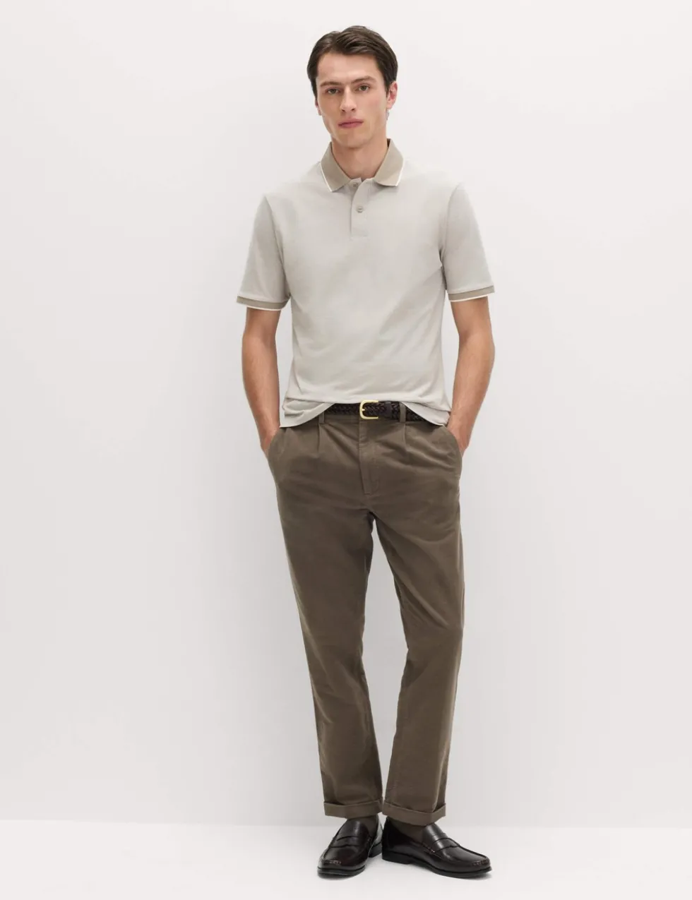 2 Pack Cotton Rich Tipped Polo Shirts
