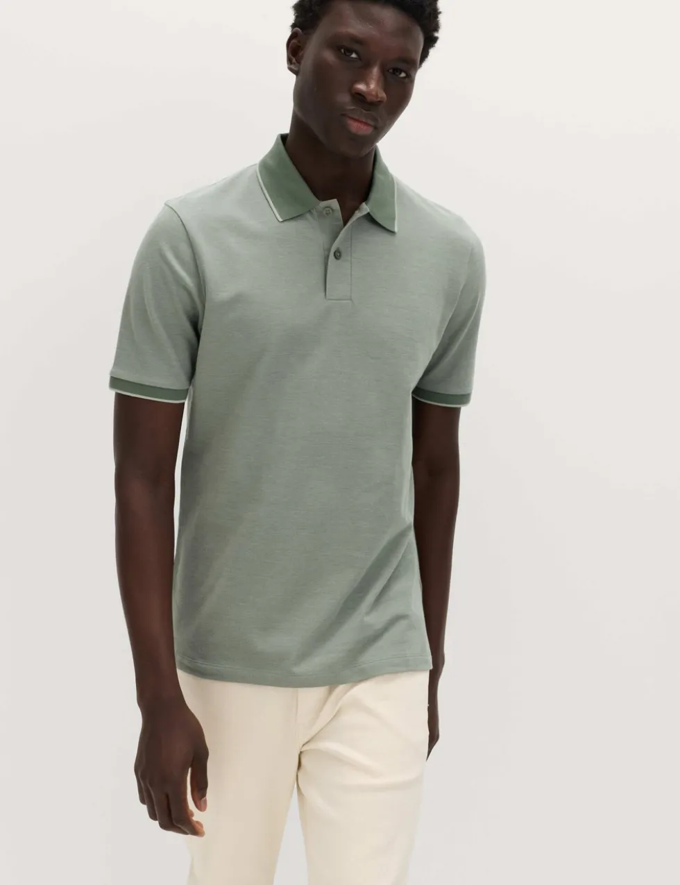 2 Pack Cotton Rich Tipped Polo Shirts