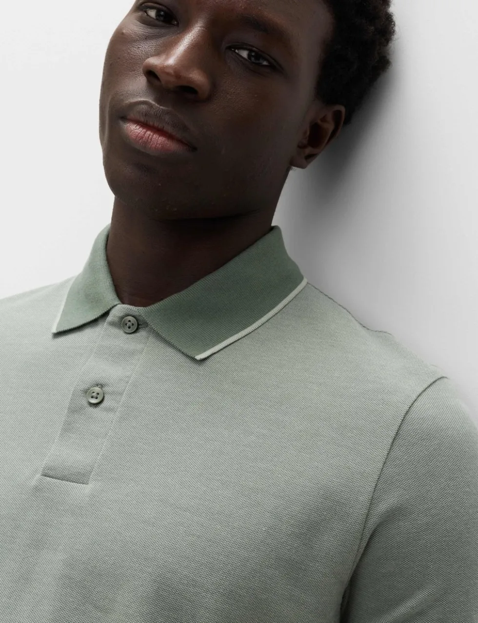 2 Pack Cotton Rich Tipped Polo Shirts