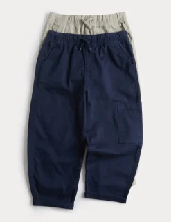 2 Pack Cotton Rich Trousers (2-8 Yrs)