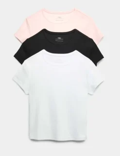 3 Pack Cotton Rich T-Shirts (6-16 Yrs)