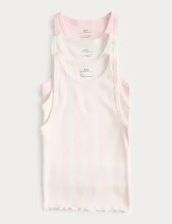 3 Pack Cotton Rich Vest Tops (2-8 Yrs)
