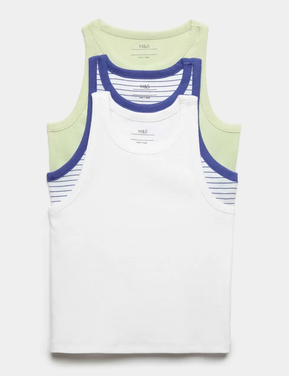 3 Pack Cotton Rich Vests (6-16 Yrs)