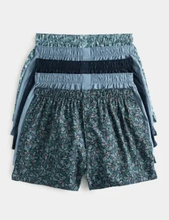 5 Pack Cotton StayNew™ Floral Woven Boxers
