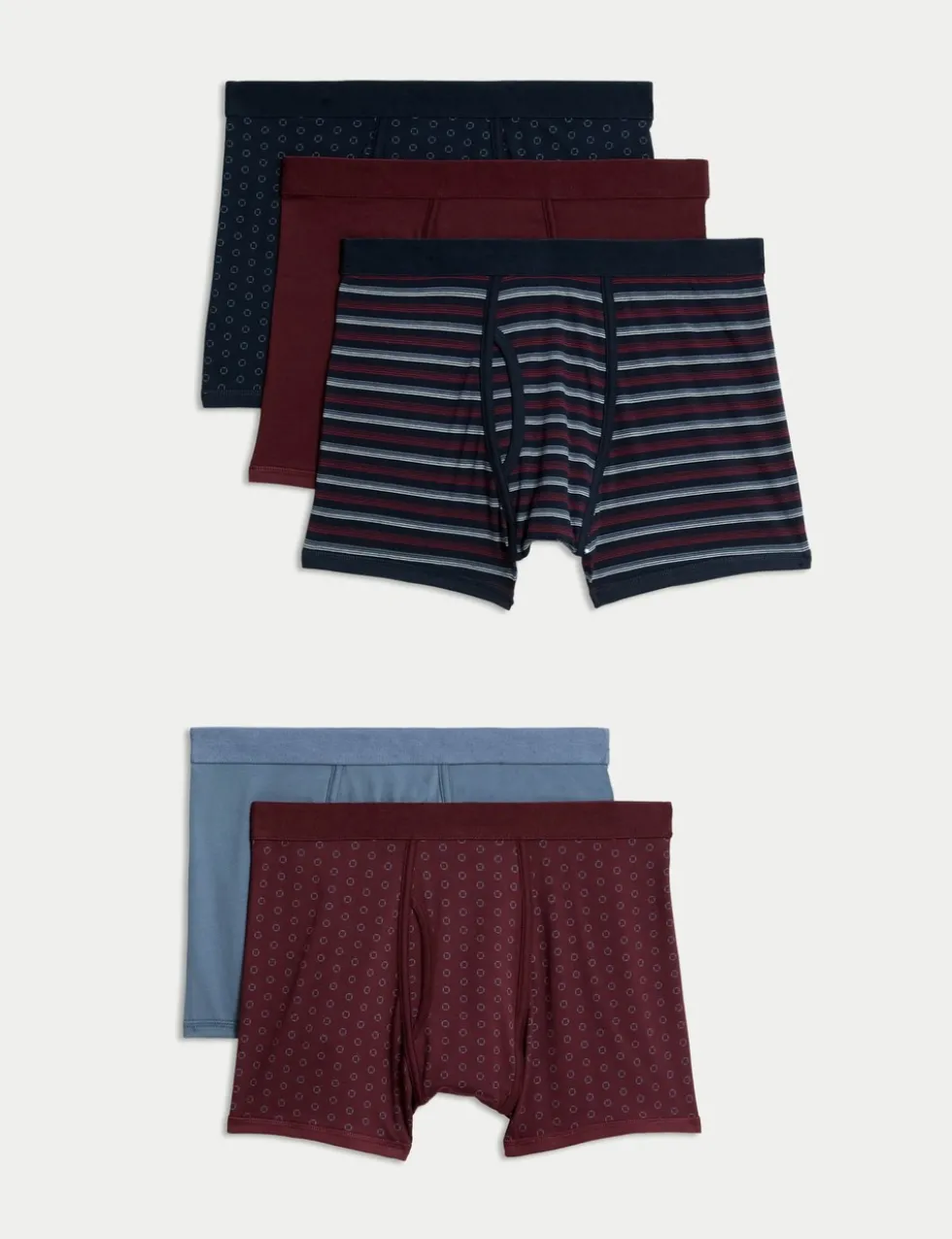 5 Pack Cotton Stretch Cool & Fresh™ Trunks
