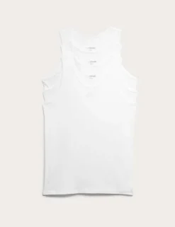 3 Pack Cotton Stretch Cool & Fresh™ Vests