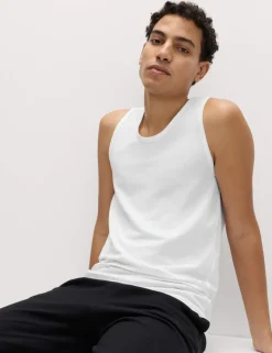 3 Pack Cotton Stretch Cool & Fresh™ Vests