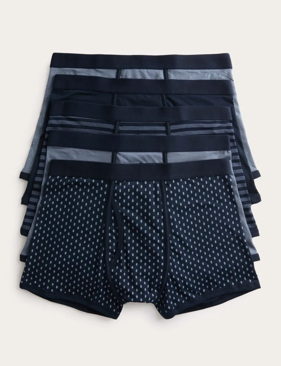 5 Pack Cotton Stretch Geometric Trunks