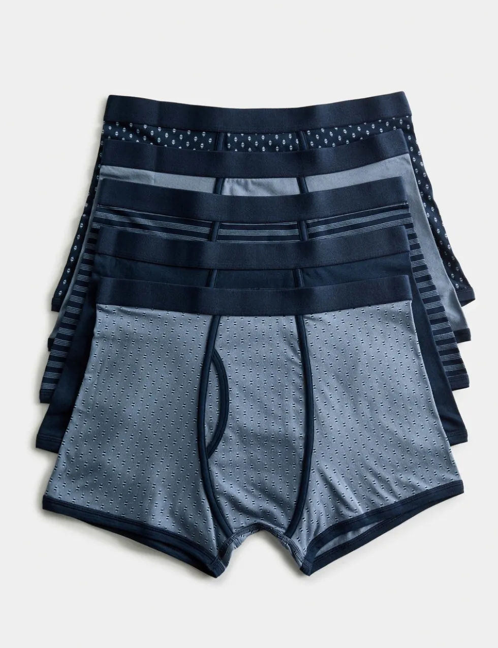 5 Pack Cotton Stretch Geometric Trunks