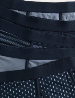 5 Pack Cotton Stretch Geometric Trunks