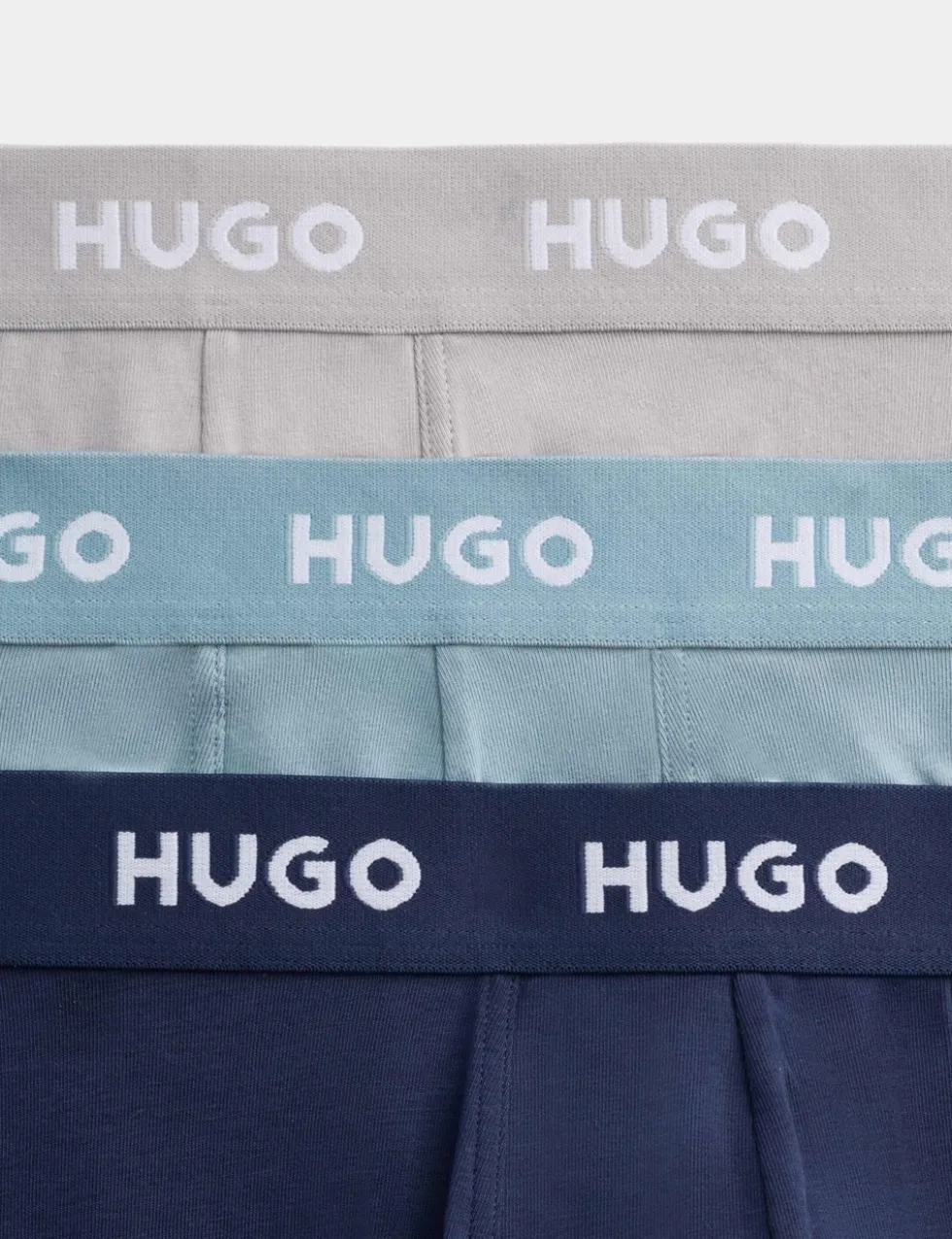 3 Pack Cotton Stretch Logo Waistband Trunks
