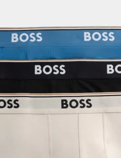 3 Pack Cotton Stretch Logo Waistband Trunks