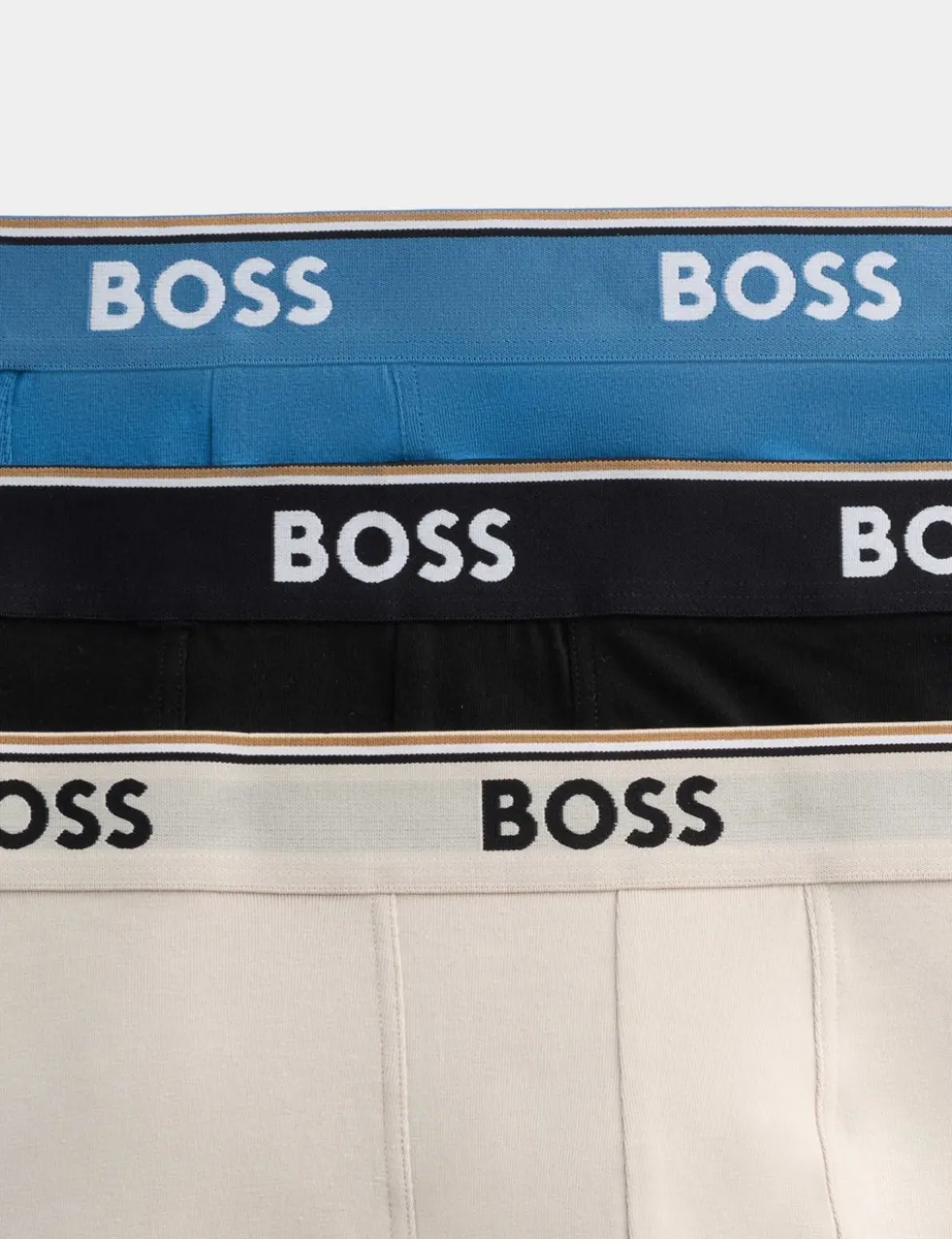 3 Pack Cotton Stretch Logo Waistband Trunks