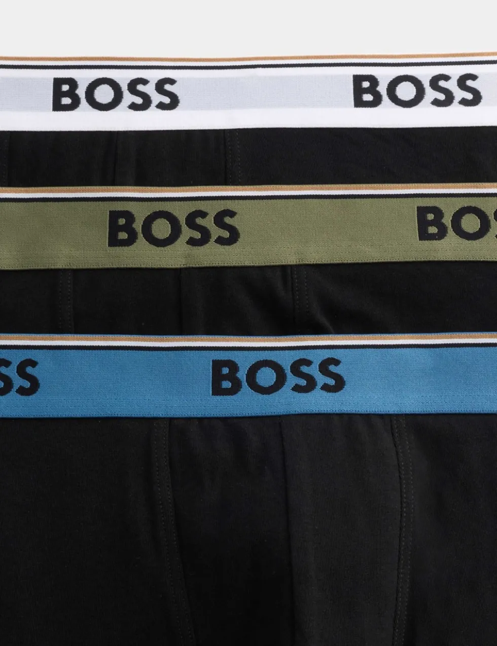 3 Pack Cotton Stretch Logo Waistband Trunks