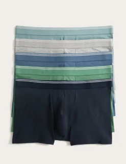 5 Pack Cotton Stretch Striped Hipsters