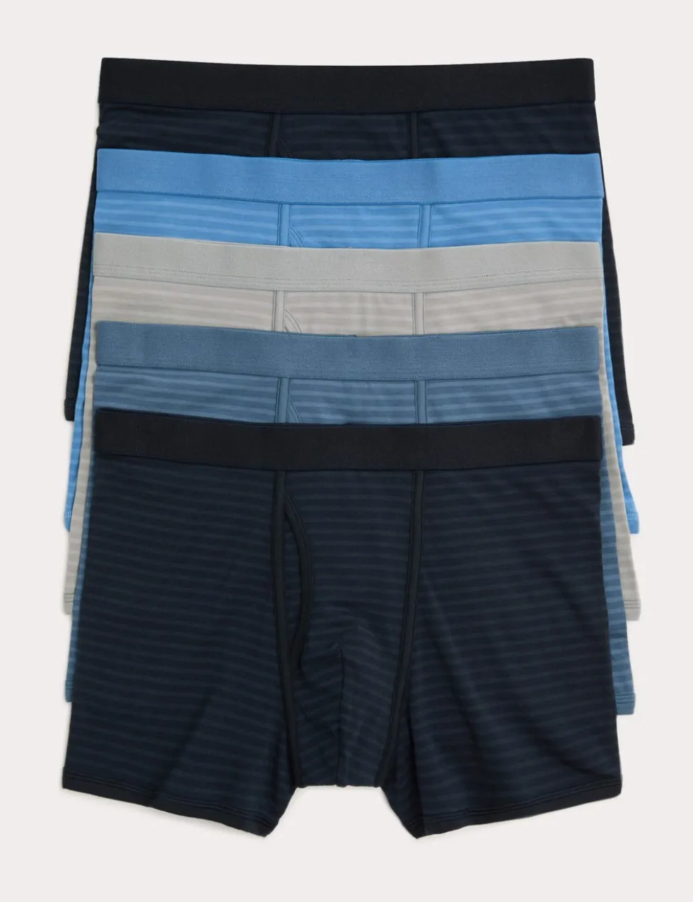 5 Pack Cotton Stretch Striped Trunks