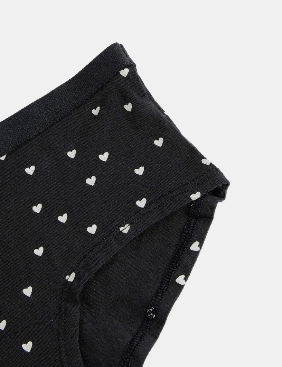 7 Pack Cotton with Stretch Heart Print Shorts (5-16 Yrs)