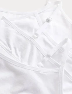 3 Pack Cotton with Stretch Crop Tops (6-16 Yrs)