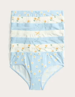 7 Pack Cotton with Stretch Floral Knickers (18 Mths-12 Yrs)