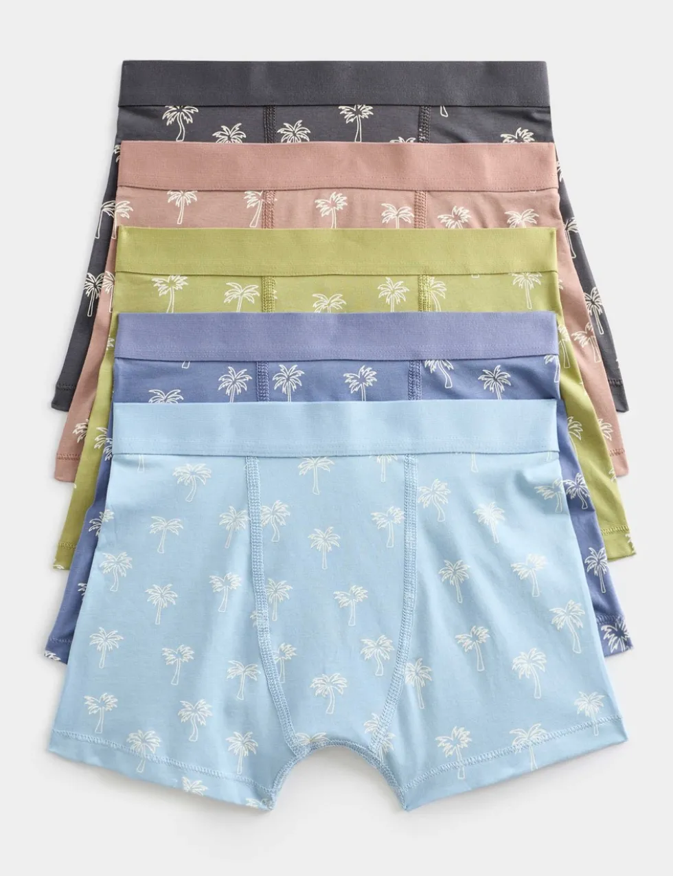 5 Pack Cotton with Stretch Palm Trunks (5-16 Yrs)