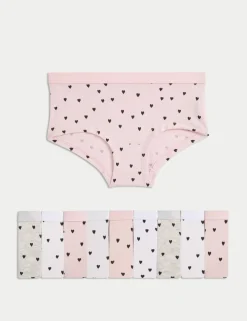 10 Pack Cotton with Stretch Heart Shorts (5-16 Yrs)