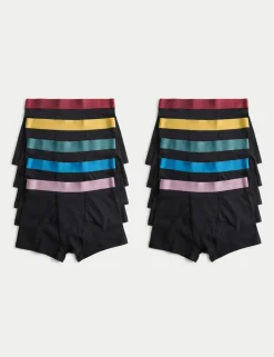 10 Pack Cotton with Stretch Bright Trunks (5-16 Yrs)