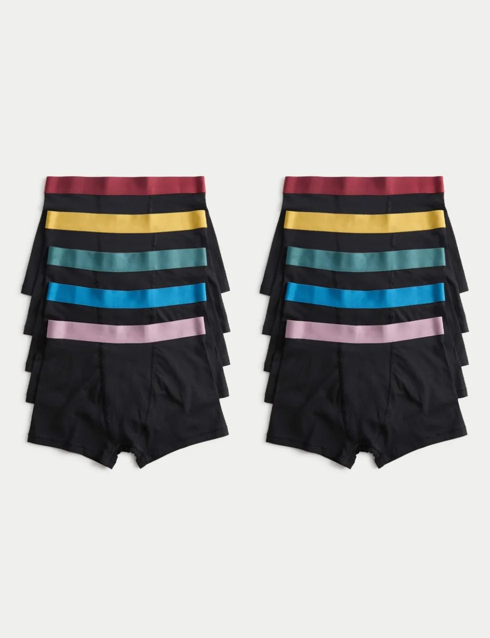 10 Pack Cotton with Stretch Bright Trunks (5-16 Yrs)