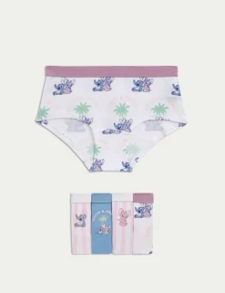 5 Pack Cotton with Stretch Lilo & Stitch™ Knickers (5-16 Yrs)