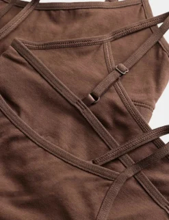 3 Pack Cotton with Stretch Crop Tops (6-16 Yrs)