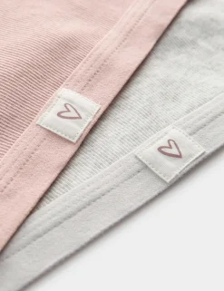 2 Pack Cotton with Stretch Woven Crop Tops (7-16 Yrs)