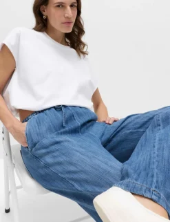 2 Pack Denim Pull On Wide Leg Jeans