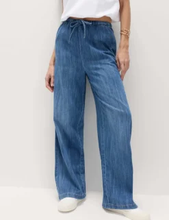 2 Pack Denim Pull On Wide Leg Jeans