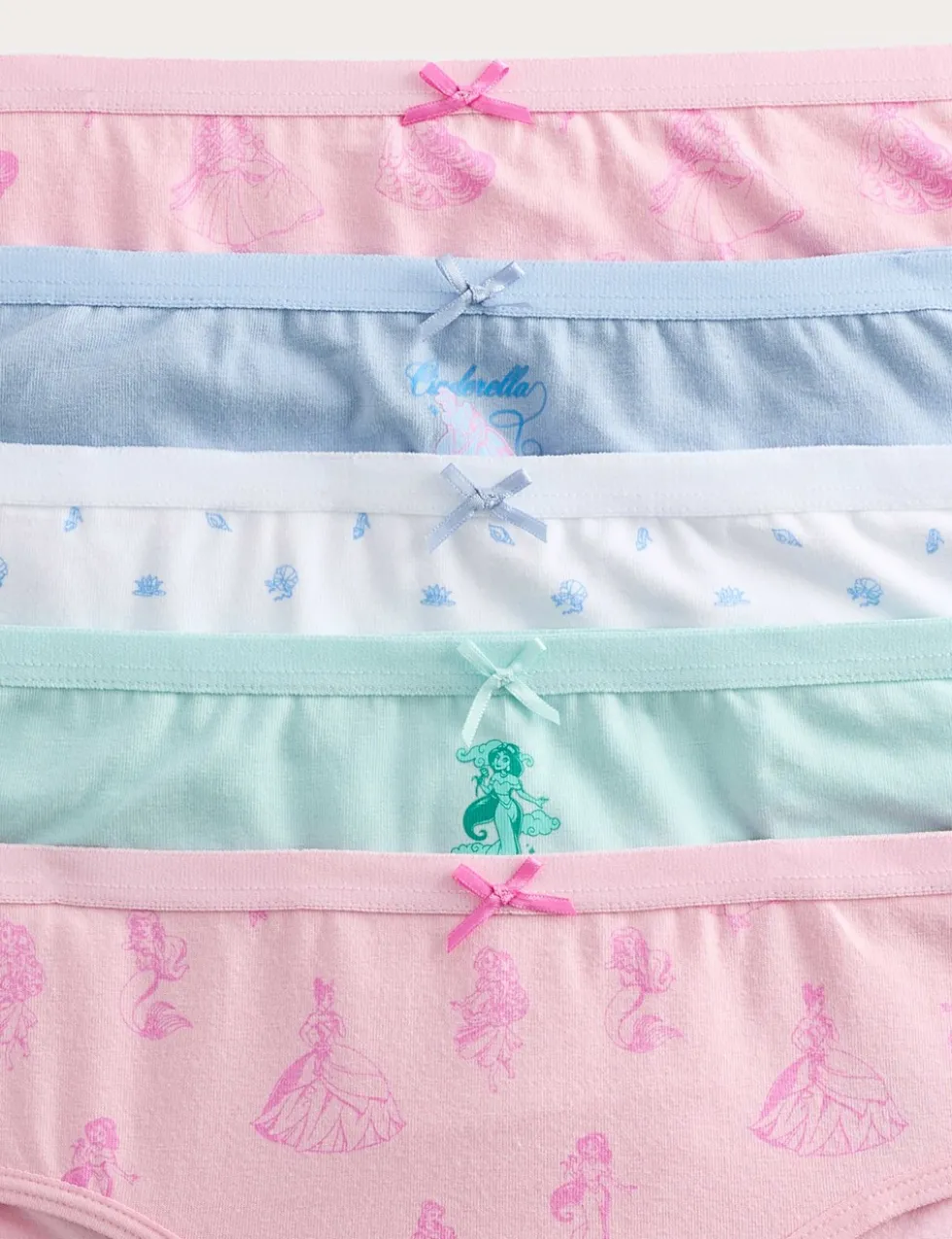 5 Pack Disney Princess™ Cotton with Stretch Knickers (18 Mths-8 Yrs)