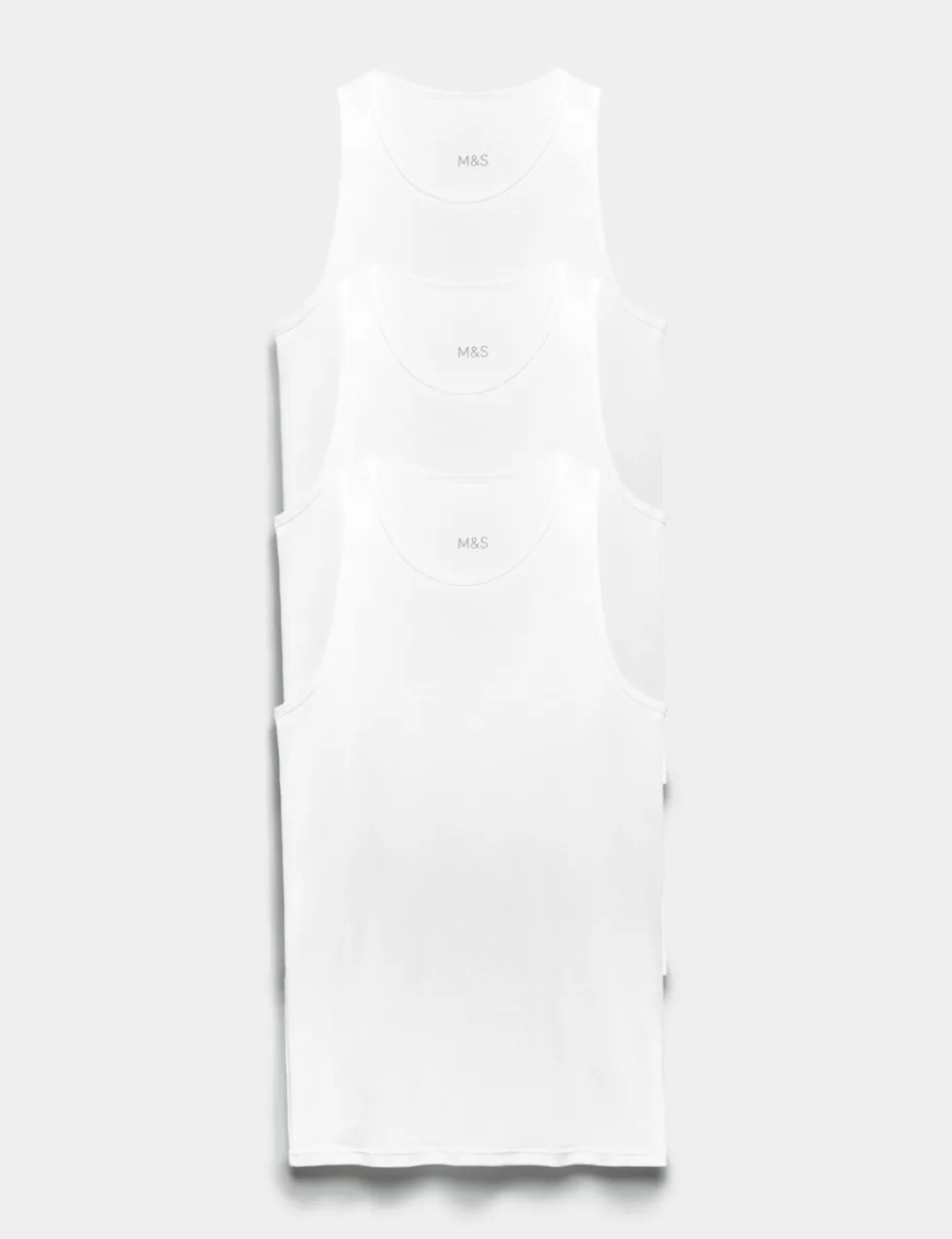 3 Pack Essential Cotton Sleeveless Vests