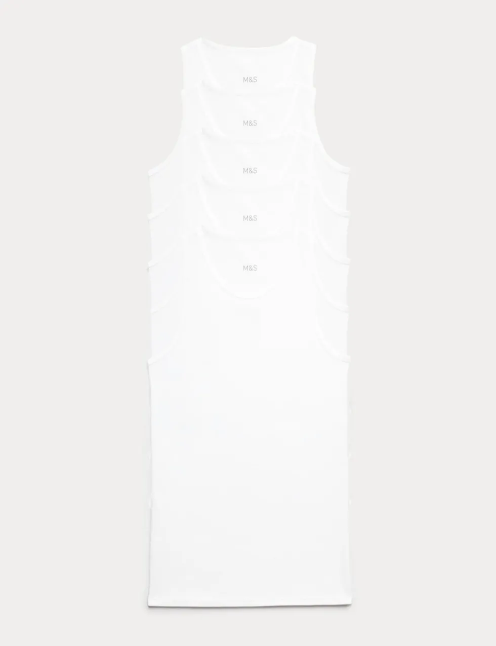 5 Pack Essential Cotton Sleeveless Vests