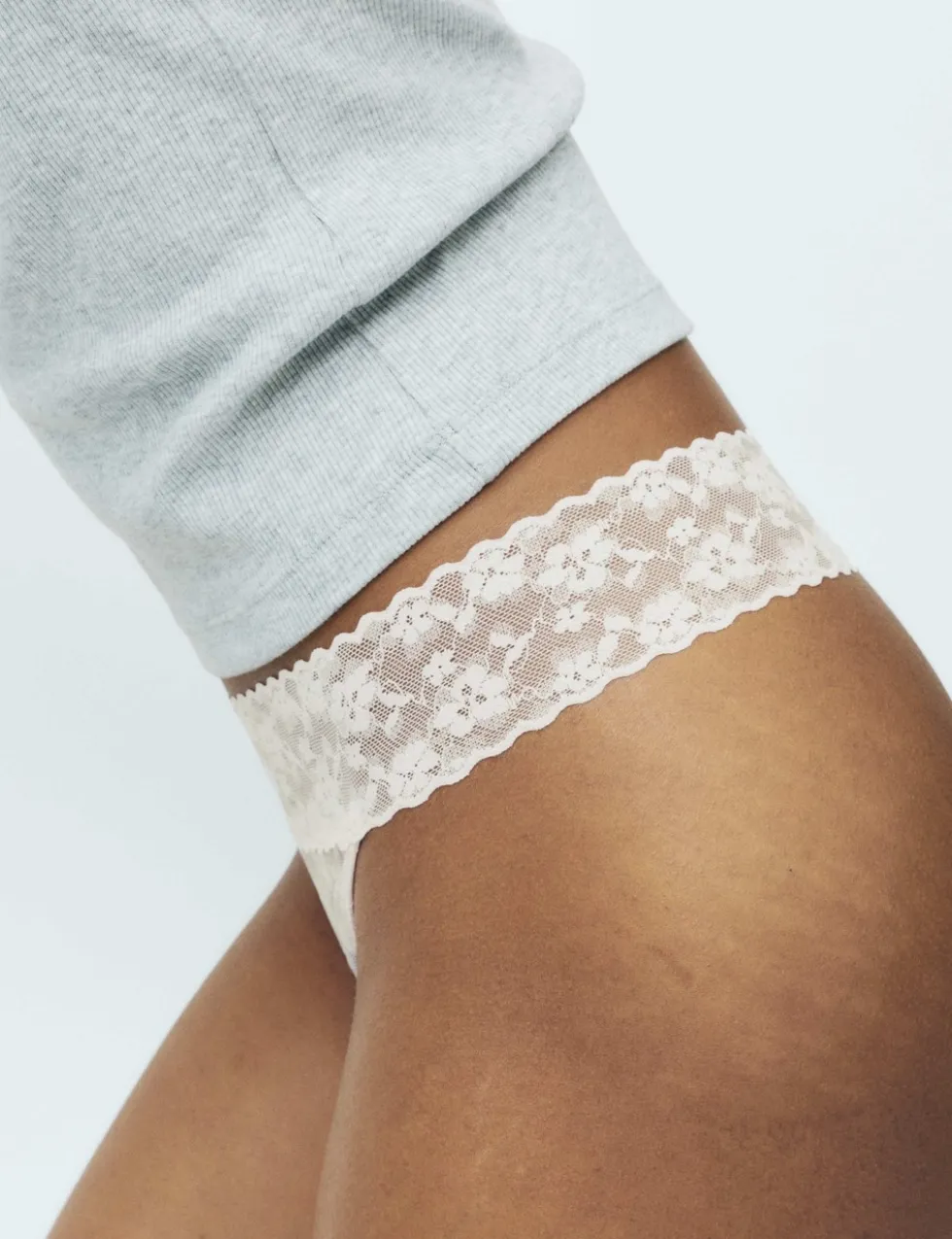 3 Pack Floral Lace Thongs